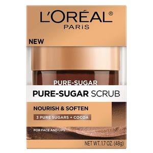 L’Oréal Pure-Sugar Scrub With 3 Pure Sugars + Cocoa For Face And Lips